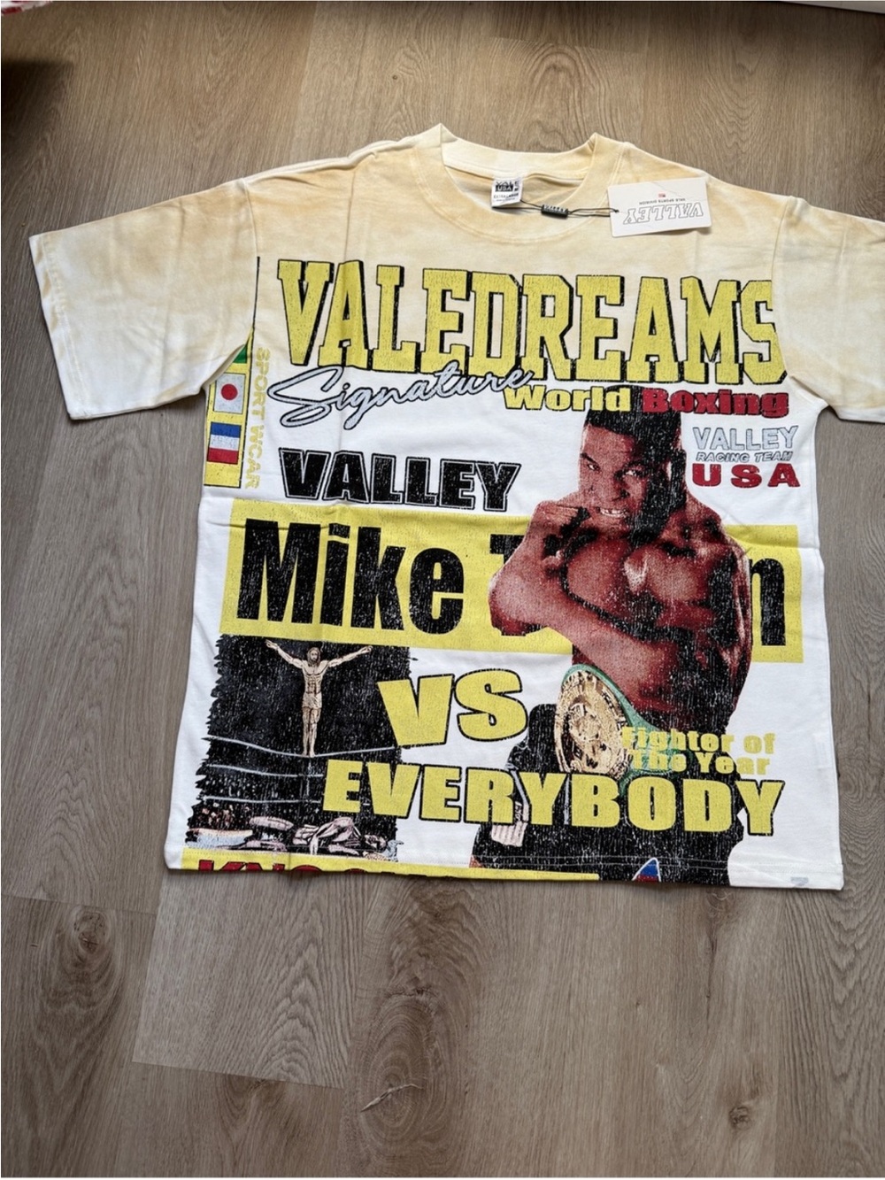 Valedreams Mike Tyson Graphic Boxing Tee - Yellow/Black/Red